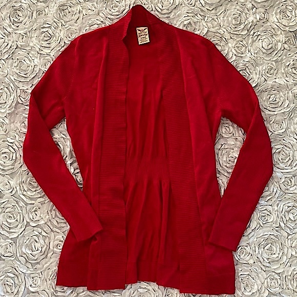 3/$30 New Faded Glory red cardigan size small - Picture 1 of 3
